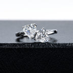 HEART DUO MOISSANITE RING – CRAFTED IN STERLING SILVER WITH ETERNAGOLD™