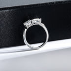 HEART DUO MOISSANITE RING – CRAFTED IN STERLING SILVER WITH ETERNAGOLD™