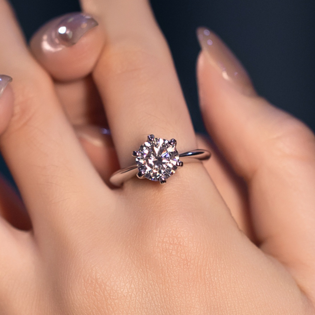 ETERNAL SIX-PRONG RING – CRAFTED IN STERLING SILVER WITH ETERNAGOLD™
