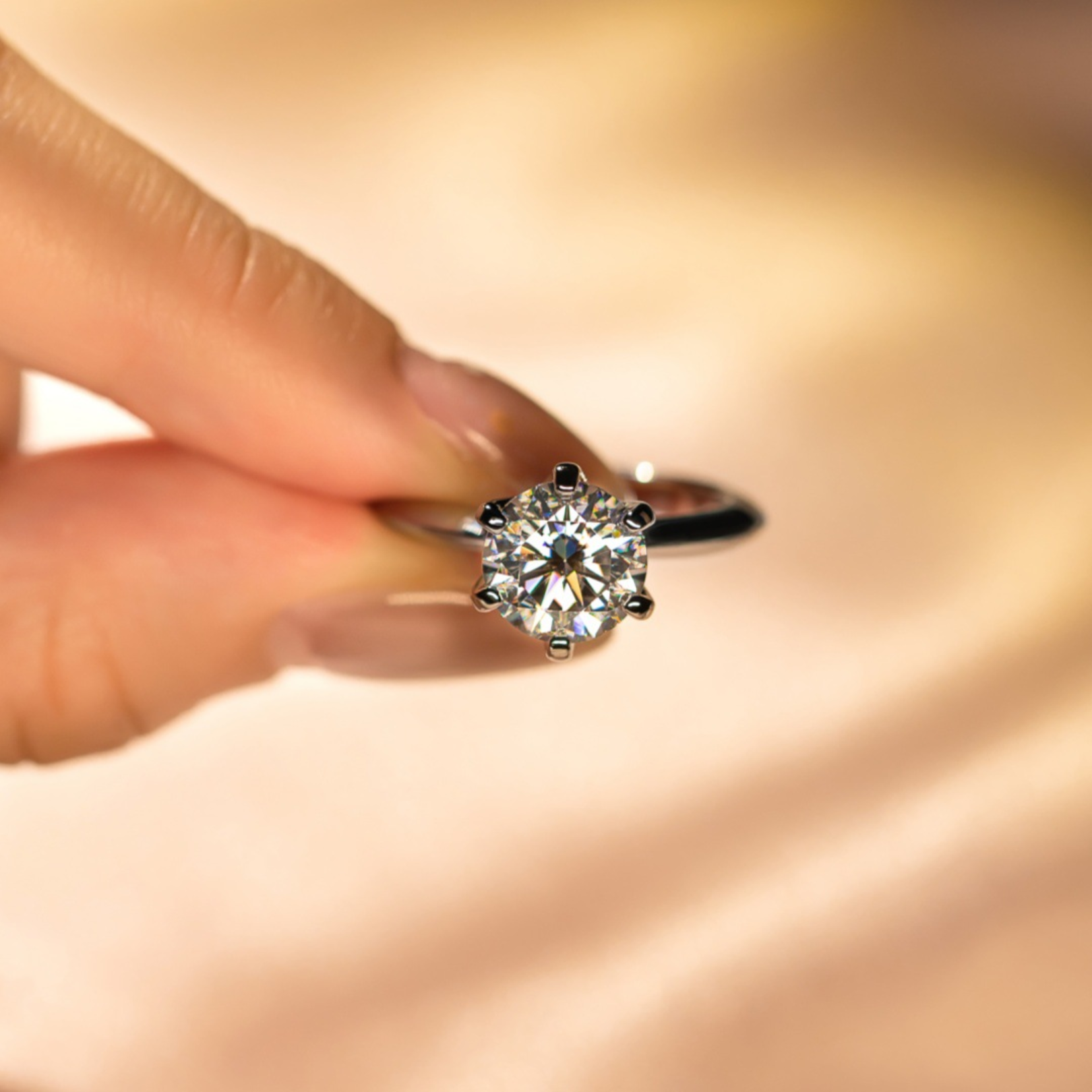 ETERNAL SIX-PRONG RING – CRAFTED IN STERLING SILVER WITH ETERNAGOLD™