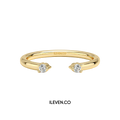 DUAL POINT OPEN RING – CRAFTED IN STERLING SILVER WITH ETERNAGOLD™