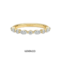 MARQUISE WAVE BAND RING– CRAFTED IN STERLING SILVER WITH ETERNAGOLD™
