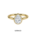 PEAR WHISPER RING – CRAFTED IN STERLING SILVER WITH ETERNAGOLD™