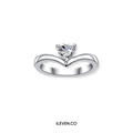 HEART CROWN MOISSANITE RING – CRAFTED IN STERLING SILVER WITH ETERNAGOLD™