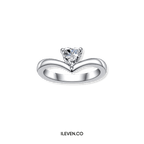 HEART CROWN MOISSANITE RING – CRAFTED IN STERLING SILVER WITH ETERNAGOLD™
