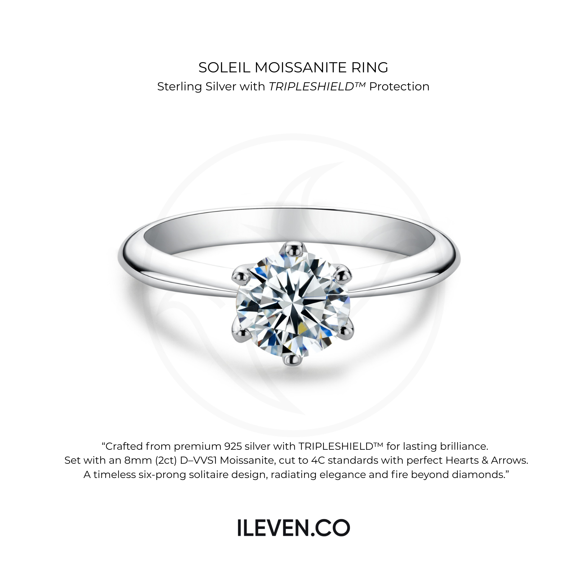 ETERNAL SIX-PRONG RING – CRAFTED IN STERLING SILVER WITH ETERNAGOLD™