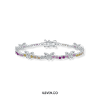 BUTTERFLY RAINBOW TENNIS BRACELET –  CRAFTED IN STERLING SILVER WITH TRIPLESHIELD™