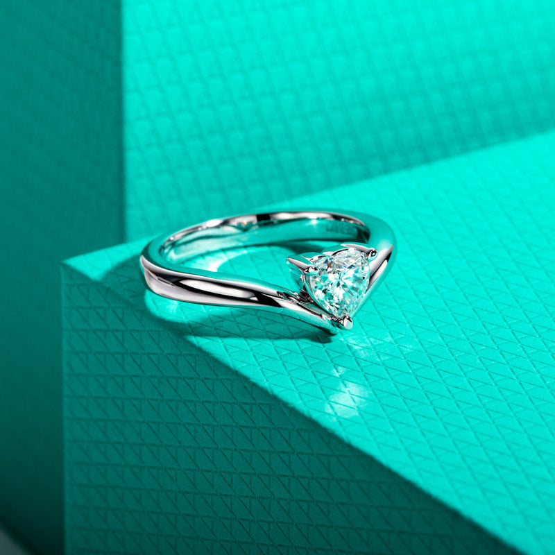 HEART CROWN MOISSANITE RING – CRAFTED IN STERLING SILVER WITH ETERNAGOLD™