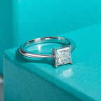 PRINCESS CUT SOLITAIRE RING – CRAFTED IN STERLING SILVER WITH ETERNAGOLD™