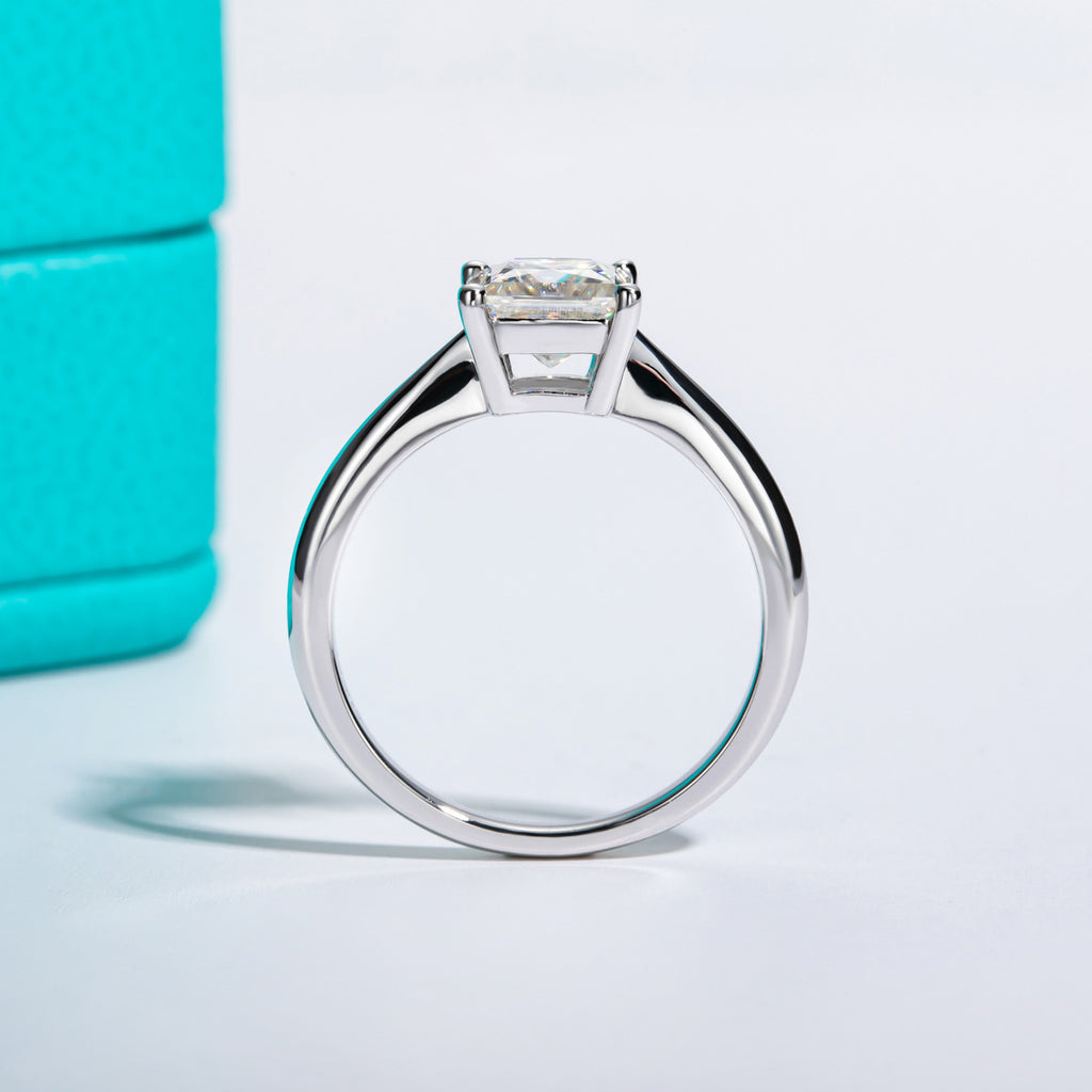 PRINCESS CUT SOLITAIRE RING – CRAFTED IN STERLING SILVER WITH ETERNAGOLD™