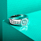 NHẪN MOISSANITE CỔ ĐIỂN RỰC RỠ – ĐƯỢC CHẾ TẠO BẠC STERLING VỚI ETERNAGOLD™