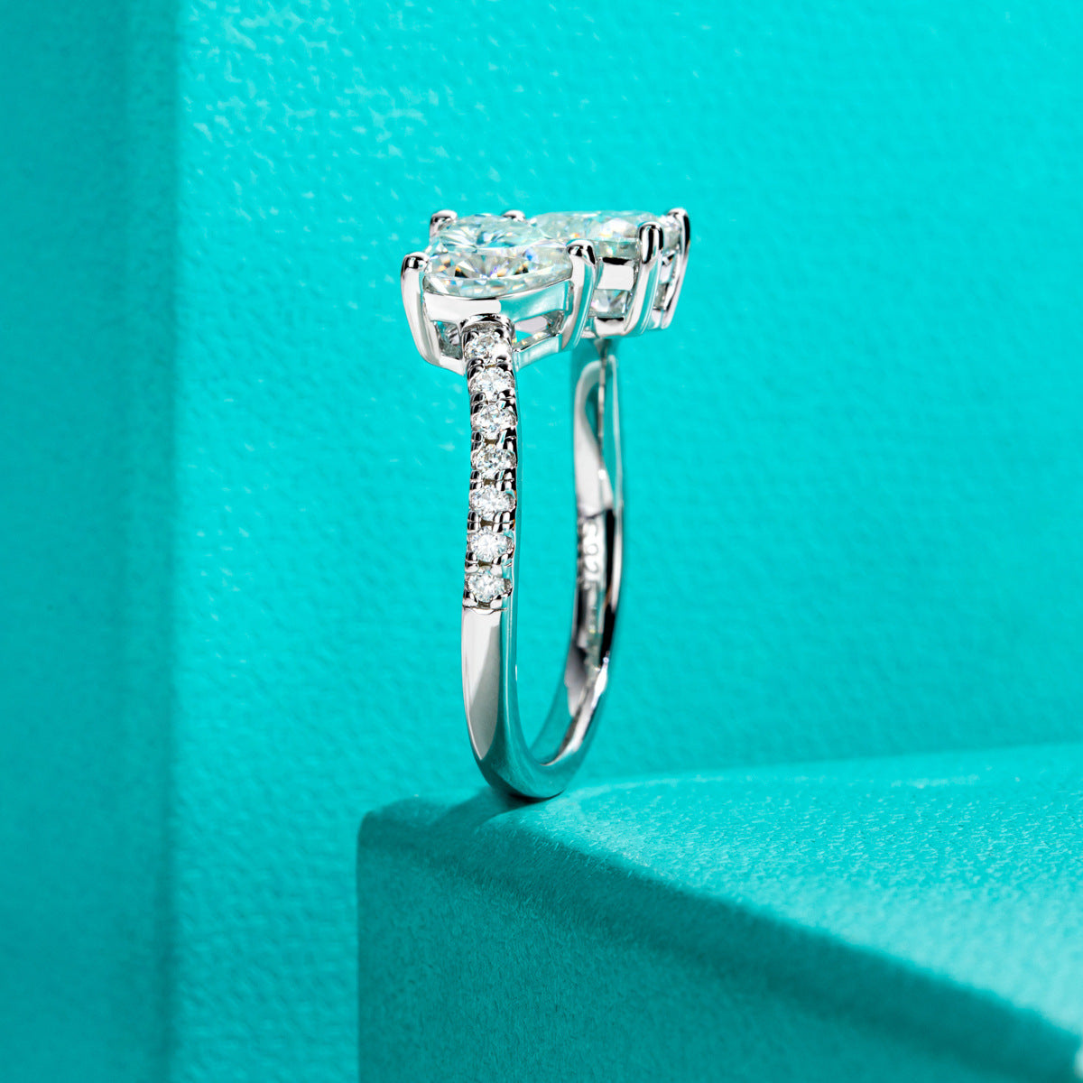 TWIN HEART PROMISE RING – CRAFTED IN STERLING SILVER WITH ETERNAGOLD™