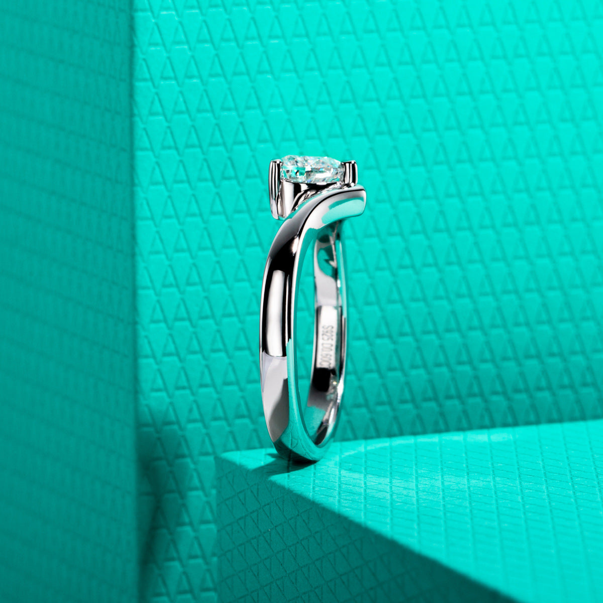 HEART CROWN MOISSANITE RING – CRAFTED IN STERLING SILVER WITH ETERNAGOLD™