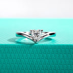 HEART CROWN MOISSANITE RING – CRAFTED IN STERLING SILVER WITH ETERNAGOLD™