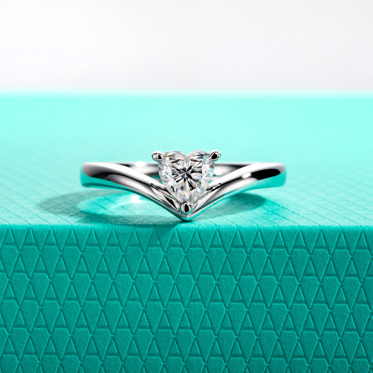HEART CROWN MOISSANITE RING – CRAFTED IN STERLING SILVER WITH ETERNAGOLD™