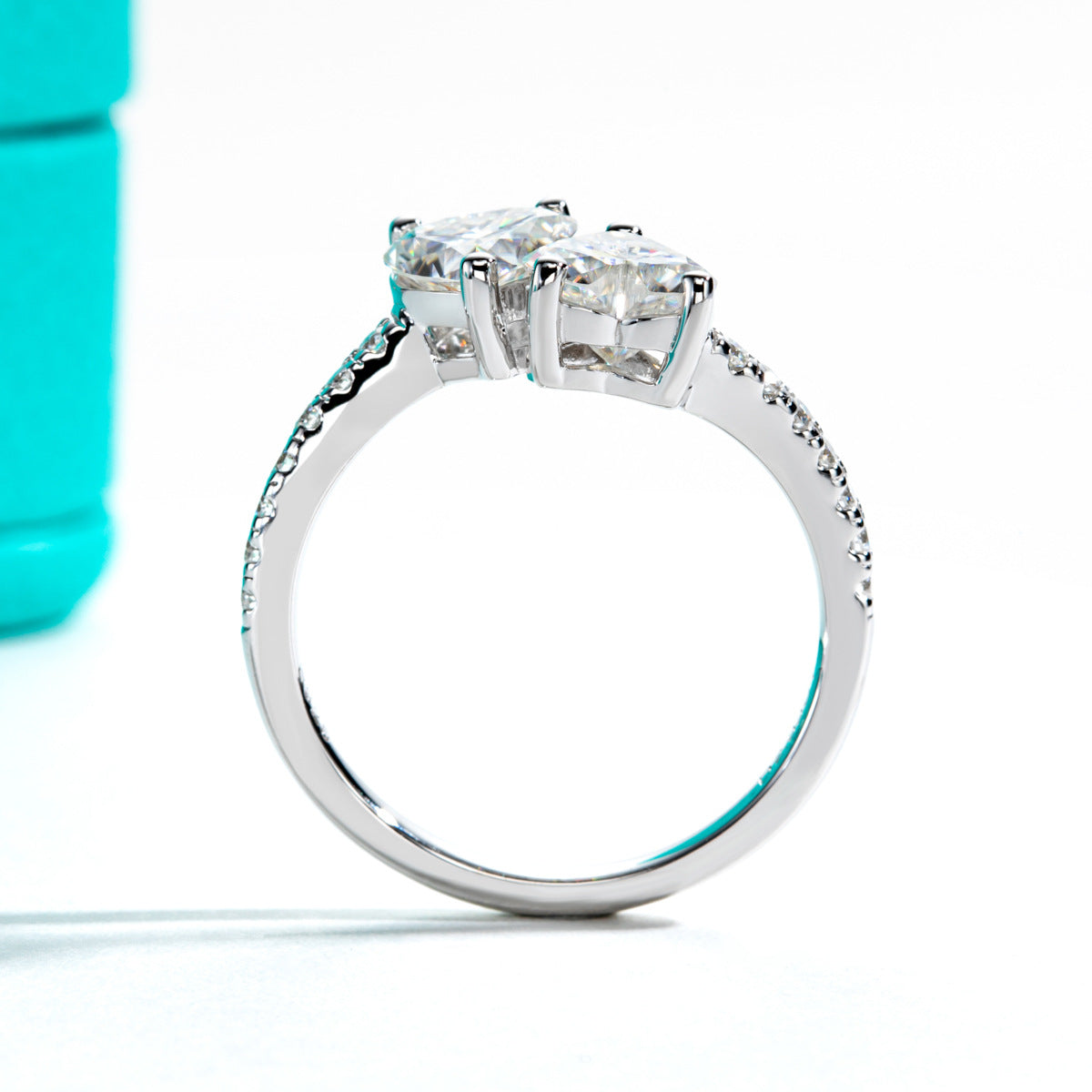 TWIN HEART PROMISE RING – CRAFTED IN STERLING SILVER WITH ETERNAGOLD™