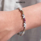 BUTTERFLY RAINBOW TENNIS BRACELET –  CRAFTED IN STERLING SILVER WITH TRIPLESHIELD™