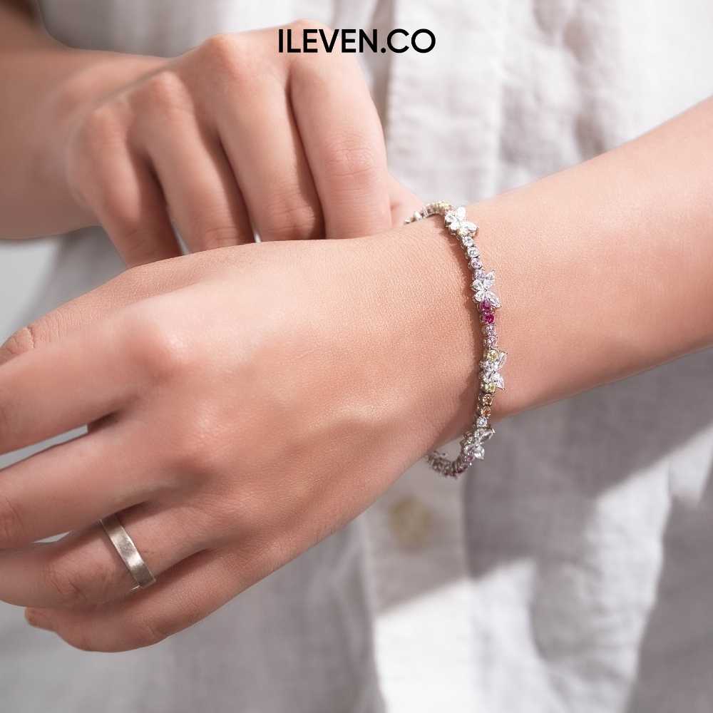 BUTTERFLY RAINBOW TENNIS BRACELET –  CRAFTED IN STERLING SILVER WITH TRIPLESHIELD™