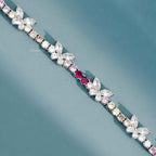 BUTTERFLY RAINBOW TENNIS BRACELET –  CRAFTED IN STERLING SILVER WITH TRIPLESHIELD™