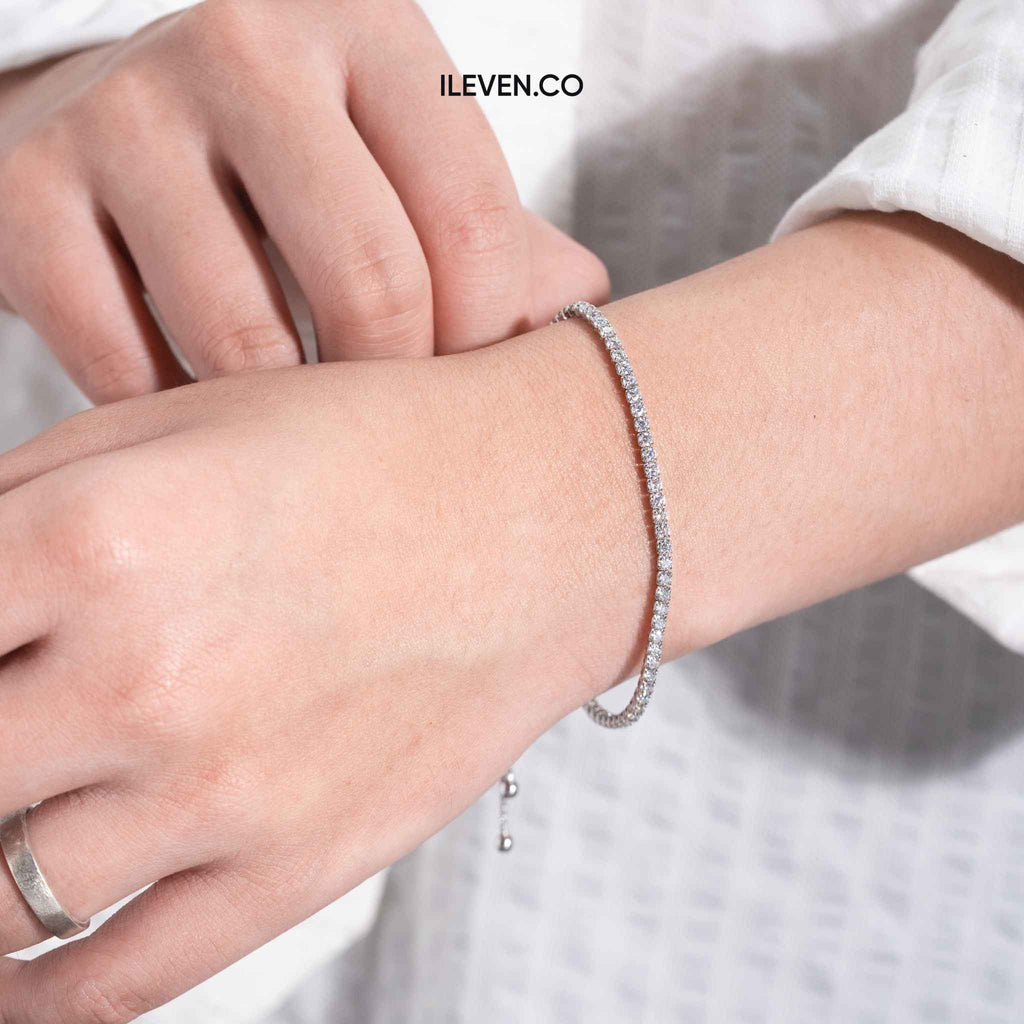 RADIANT SLIDER TENNIS BRACELET –  CRAFTED IN STERLING SILVER WITH TRIPLESHIELD™