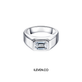 NHẪN MOISSANITE CẮT NGỌC LỤC BẢO CAO CẤP – CHẾ TẠO BẠC STERLING VỚI ETERNAGOLD™