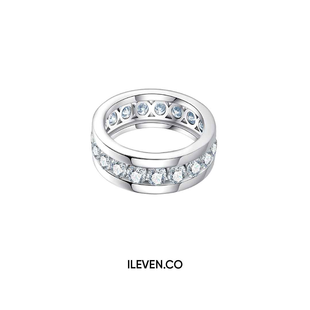 NHẪN ETERNA BAND MOISSANITE – ĐƯỢC CHẾ TẠO BẰNG BẠC STERLING VỚI ETERNAGOLD™