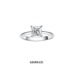 PRINCESS CUT SOLITAIRE RING – CRAFTED IN STERLING SILVER WITH ETERNAGOLD™