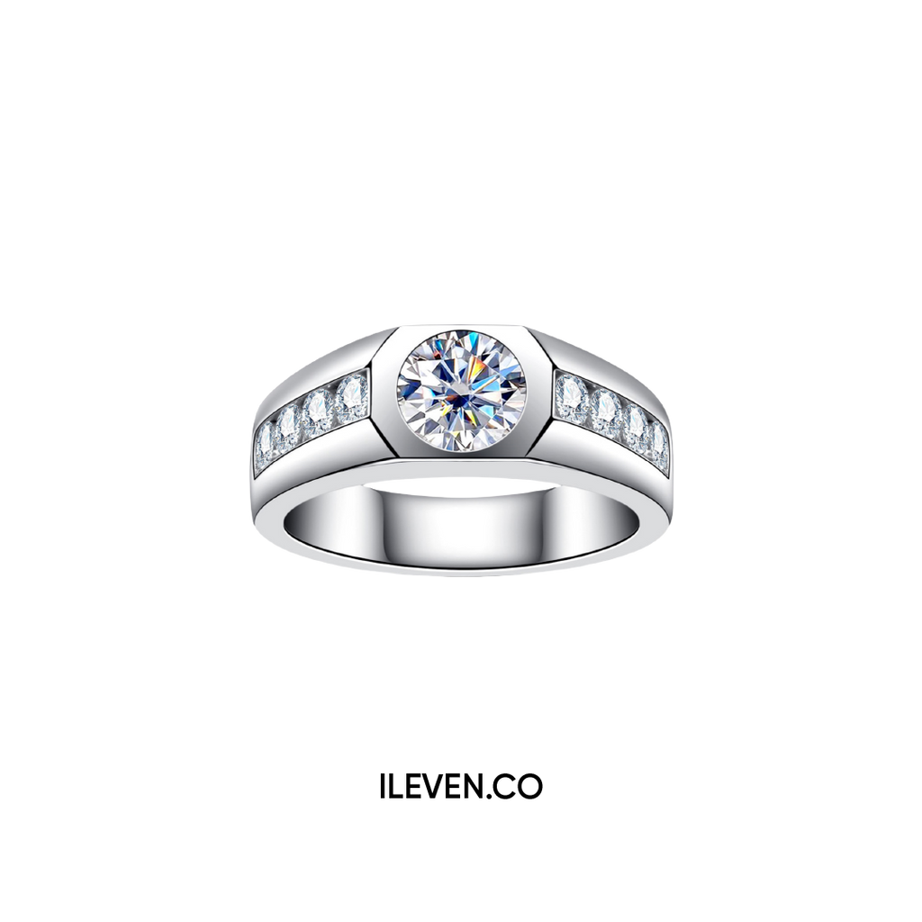 NHẪN MOISSANITE CỔ ĐIỂN RỰC RỠ – ĐƯỢC CHẾ TẠO BẠC STERLING VỚI ETERNAGOLD™