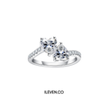 TWIN HEART PROMISE RING – CRAFTED IN STERLING SILVER WITH ETERNAGOLD™