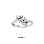 TWIN HEART PROMISE RING – CRAFTED IN STERLING SILVER WITH ETERNAGOLD™
