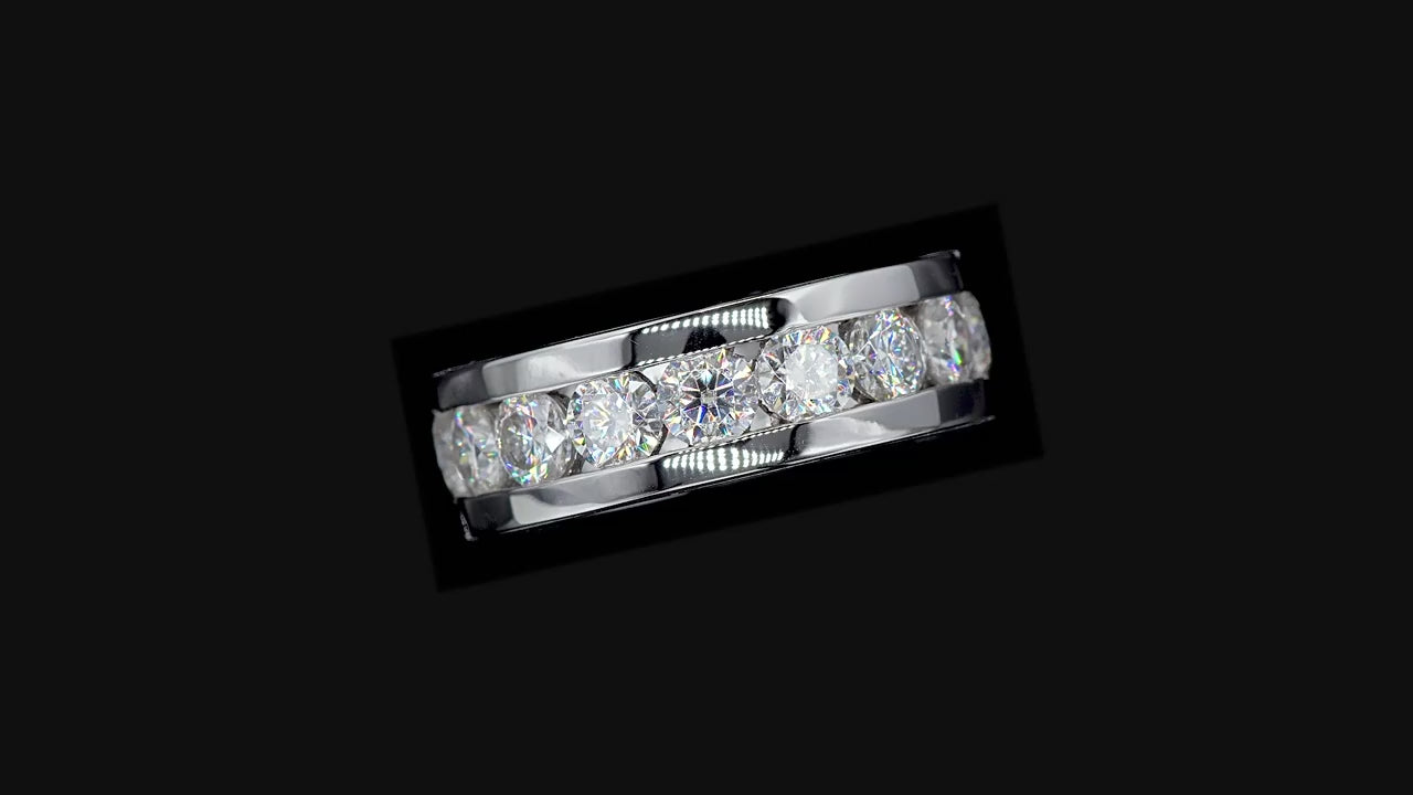 NHẪN ETERNA BAND MOISSANITE – ĐƯỢC CHẾ TẠO BẰNG BẠC STERLING VỚI ETERNAGOLD™