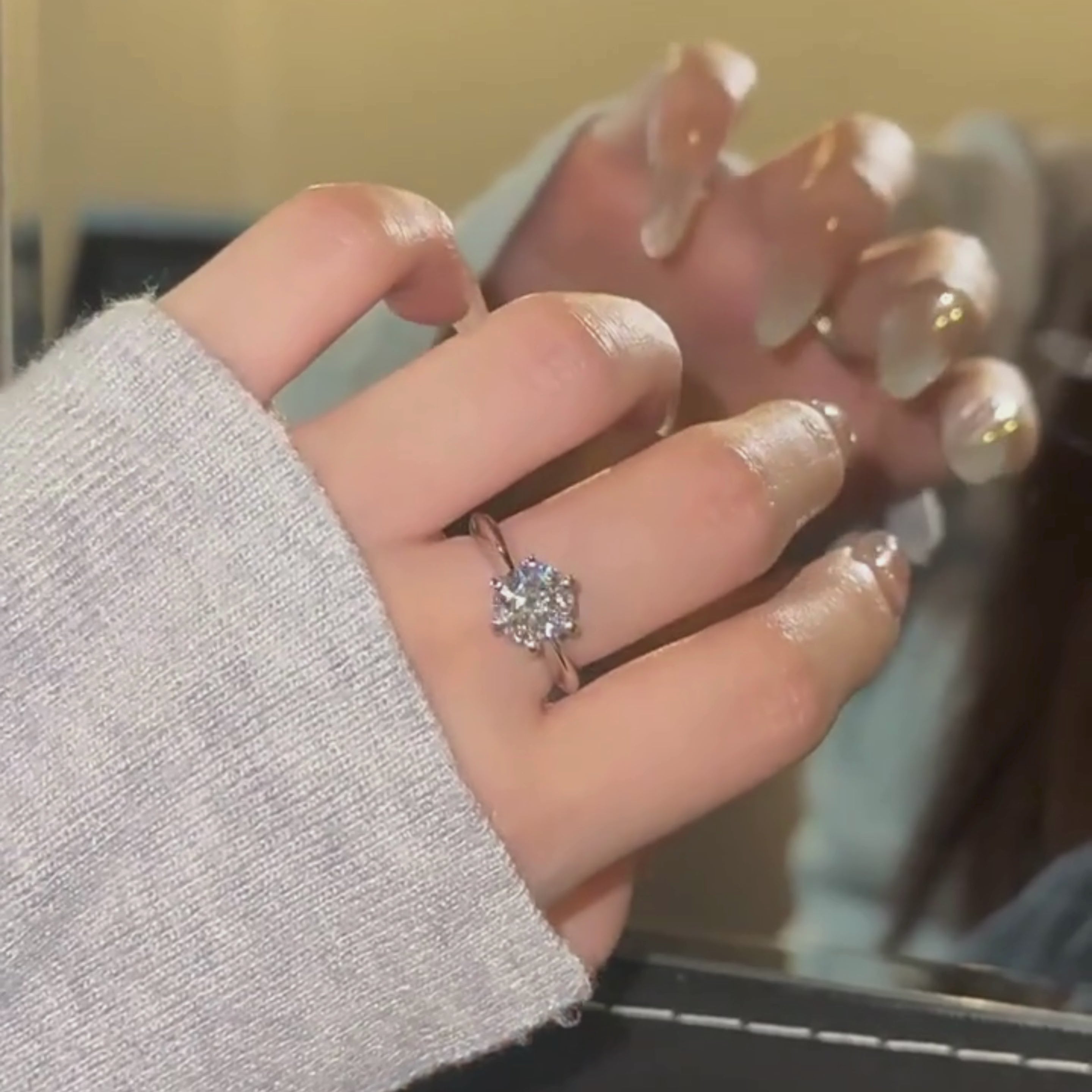 ETERNAL SIX-PRONG RING – CRAFTED IN STERLING SILVER WITH ETERNAGOLD™