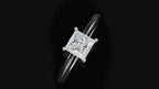 PRINCESS CUT SOLITAIRE RING – CRAFTED IN STERLING SILVER WITH ETERNAGOLD™
